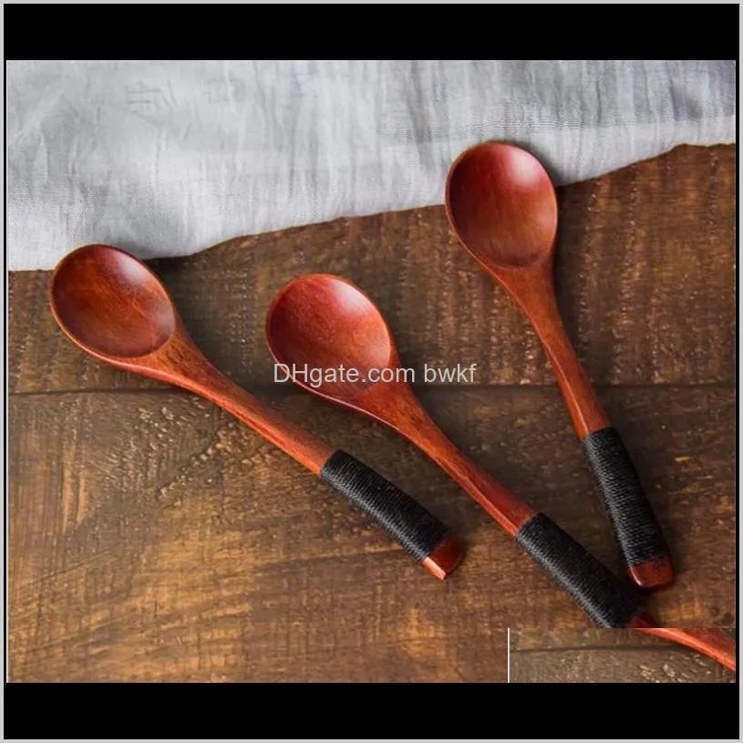 13*3cm high quality wooden spoons tea coffee milk honey tableware kitchen accessories cooking sugar salt small spoons dc159