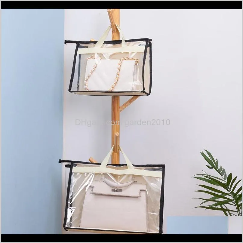 transparent dust protection storage bag wardrobe partition rack cabinets holder organizers bags