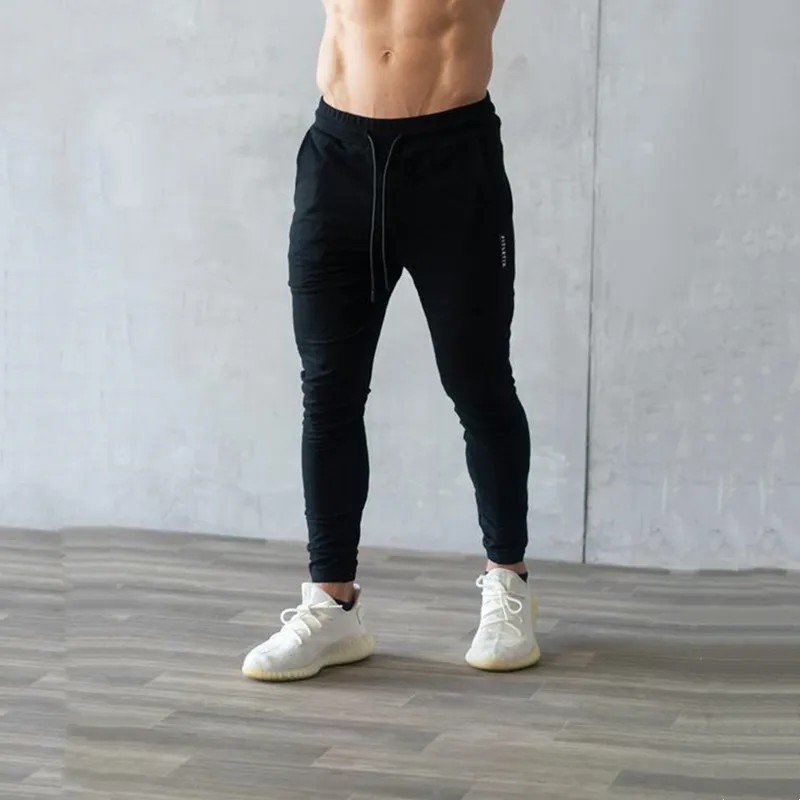 Sonbahar Joggers Rahat Pantolon Erkekler Koşu Sweatpants Sıska Parça Pantolon Gym Fitness Eğitim Pantolon Erkek Vücut Geliştirme Egzersiz Dipleri