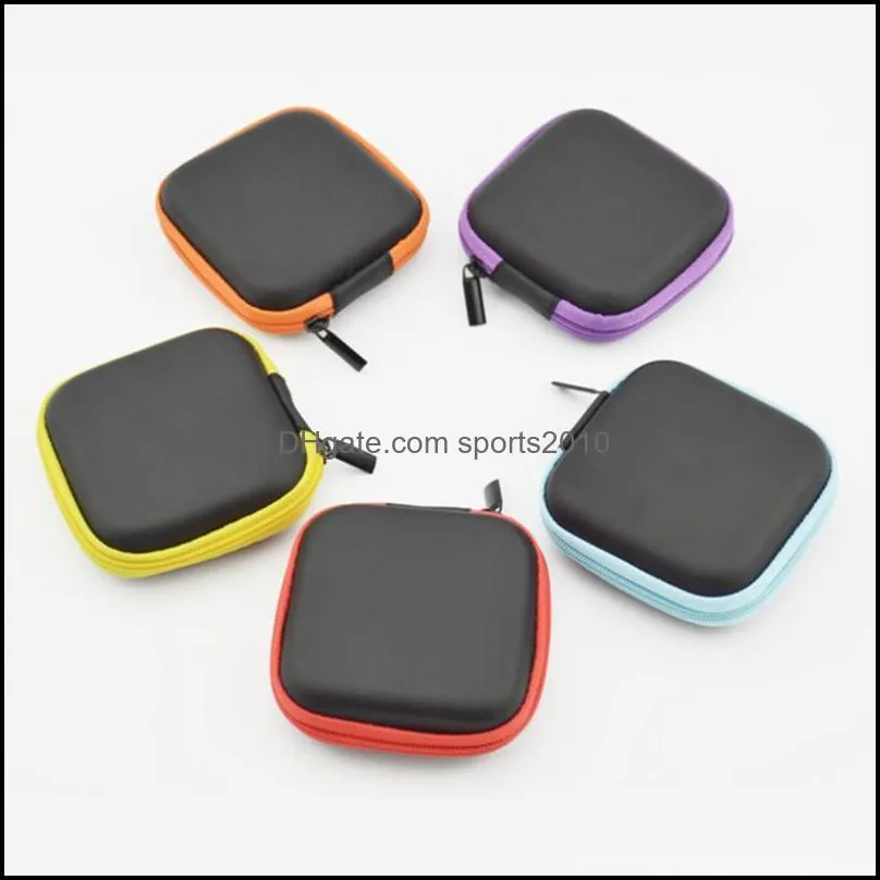 Fashion Square Hand Spinners Case EVA Earphones Container Bags Data Lines Box Multi Function Fidget Spinner Bag Boxes LX8747