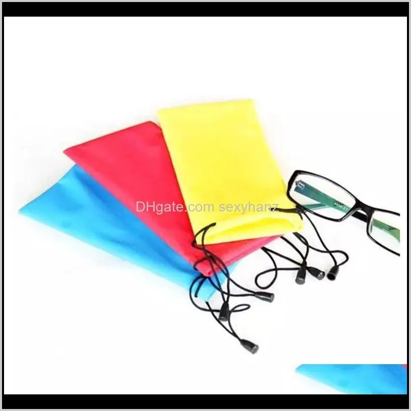 colorful sunglasses pouch microfiber dust waterproof sunglass bag portable drawstring eyeglasses cases cellphone watches jewelry carry