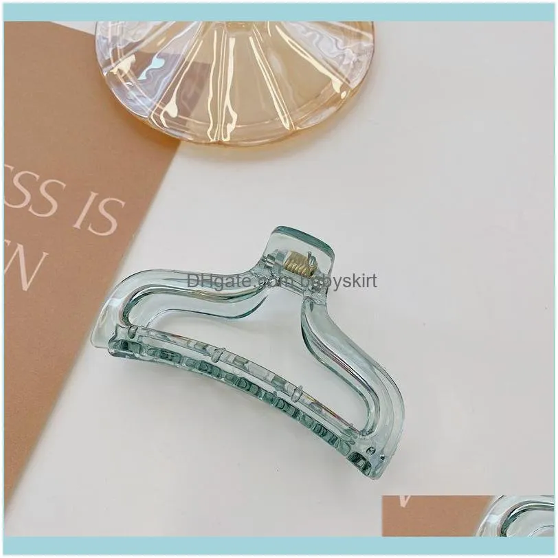 Hollow Transparent Hair Claw Crab Women Elegant Clips Candy Sweet Barrettes Accessories Make UP Styling Tool1