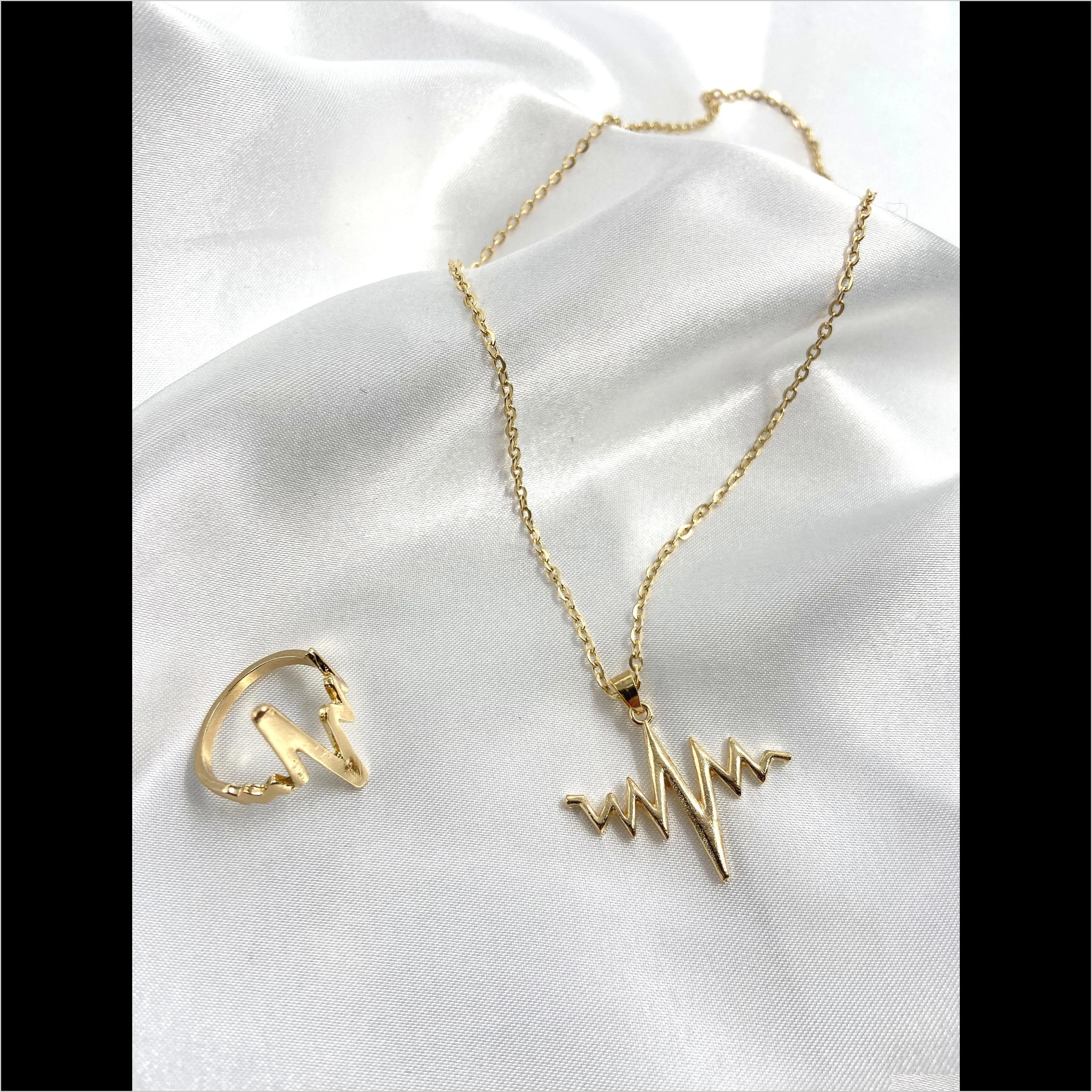 jewelry set unique design holiday gifts for women gift exquisite personality original golden ring necklaces suit