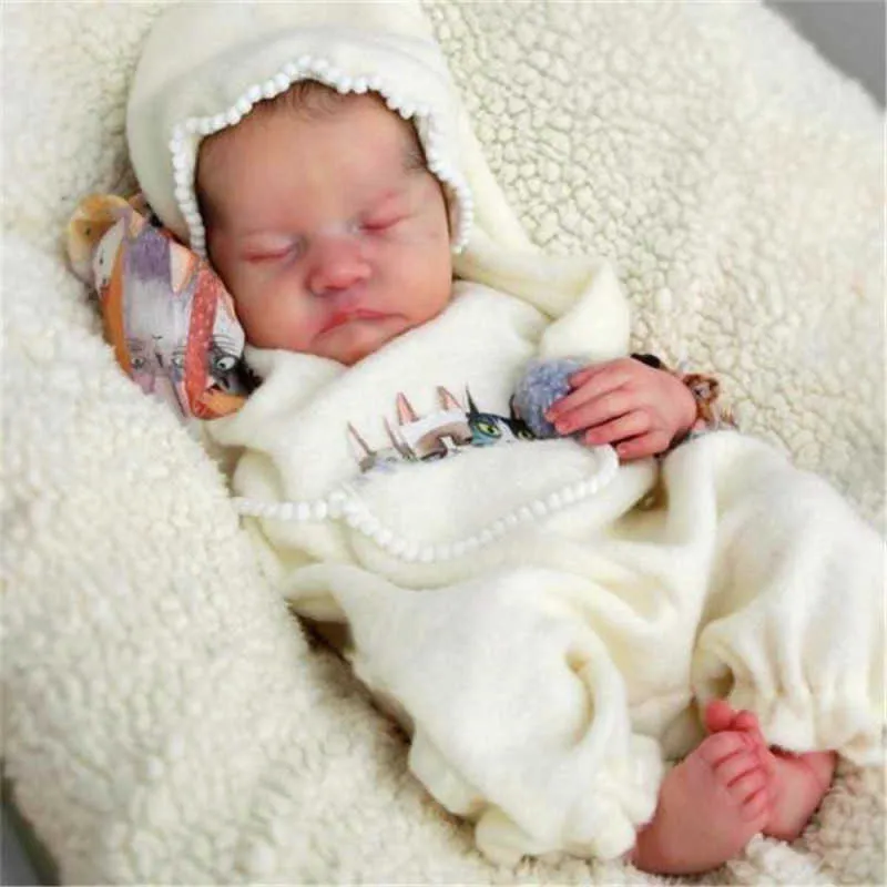 RSG Bebe Bebe Boneca 17 polegadas Lifelike Reborn Bebê Bebê Levi Vinil Unainted Boneca Inacabada Peças DIY Boneca Em Branco Kit Q0910