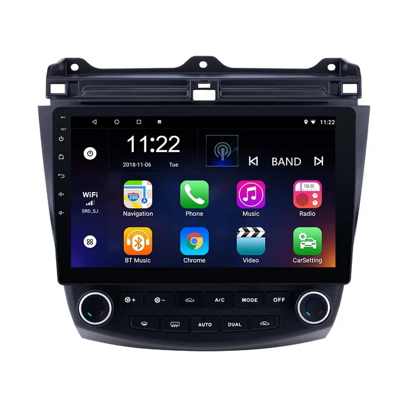Android 10,1 tum 2DIN bil dvd-huvudenhet radiospelare GPS-navigering för Honda Accord 7 2003-2007 4-kärnig