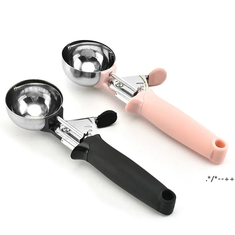 Outils de crème glacée en acier inoxydable de haute qualité Scoop Fruit Creuser Ball Scoop Gadgets ménagers Cuisine Bar à manger DIY RRA12156