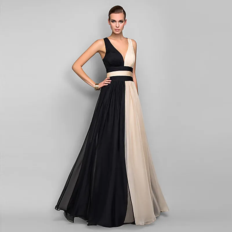 knee length dresses for ladies Pink chiffon dress - women maxi dress wedding dress main image 0