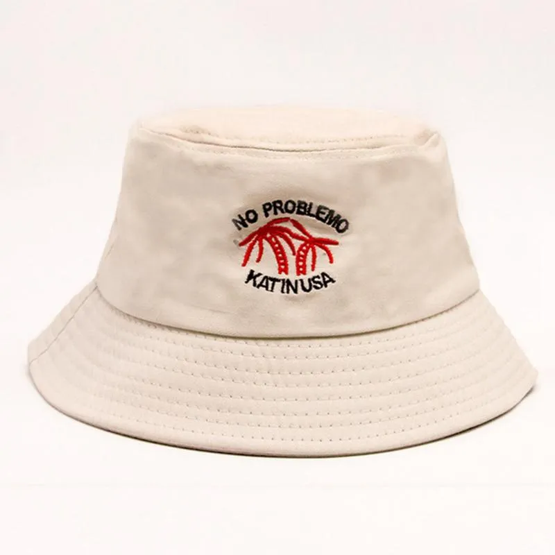 Cloches Disual Embroidery Bucket HAT 2021 في الهواء الطلق قبعات محب للملابس الرئيسية نساء قابلة للطي Hip Hop Fisherman قبعات شارع الشارع