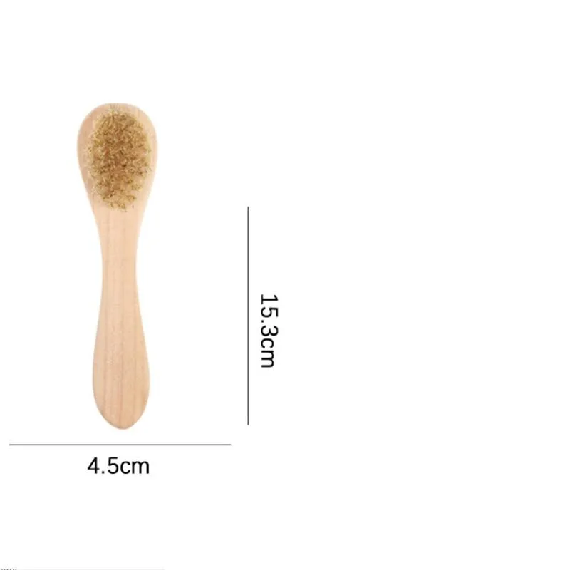 Face Cleansing Brush for Facial Exfoliation Natural Bristles cleaning Brushes Dry Brushing Scrubbing with Wooden Handle FFA0001