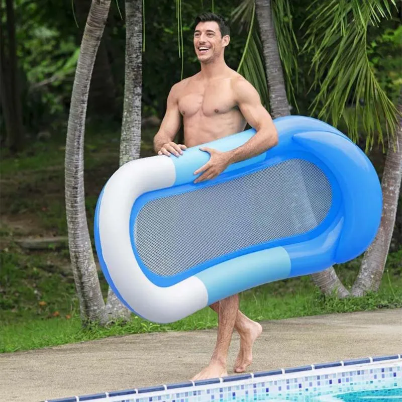 Hamaca flotante para salón, cama de malla, piscina inflable, balsa para lago, colchón de aire flotante, silla de PVC, flotadores de mar portátiles, tubos 262K