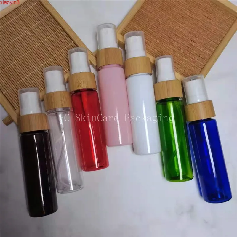 Mini flacone spray ecologico in plastica PET, alcool nero, 50 ml, profumo, cosmetico colorato, nebulizzazione fine