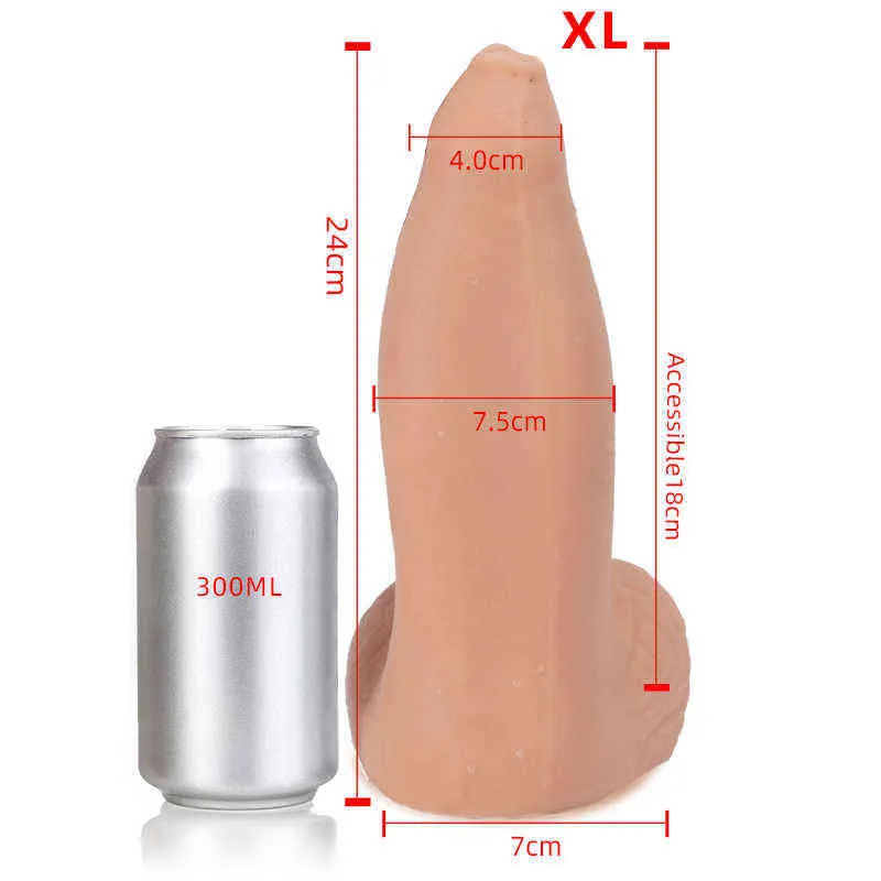 Dildos Realistyczny ogromny z przyssawką Grube Penis Giant Cock JJ Heavy Anal Plug Sex Zabawki Dorosły Miękki sklep 1120