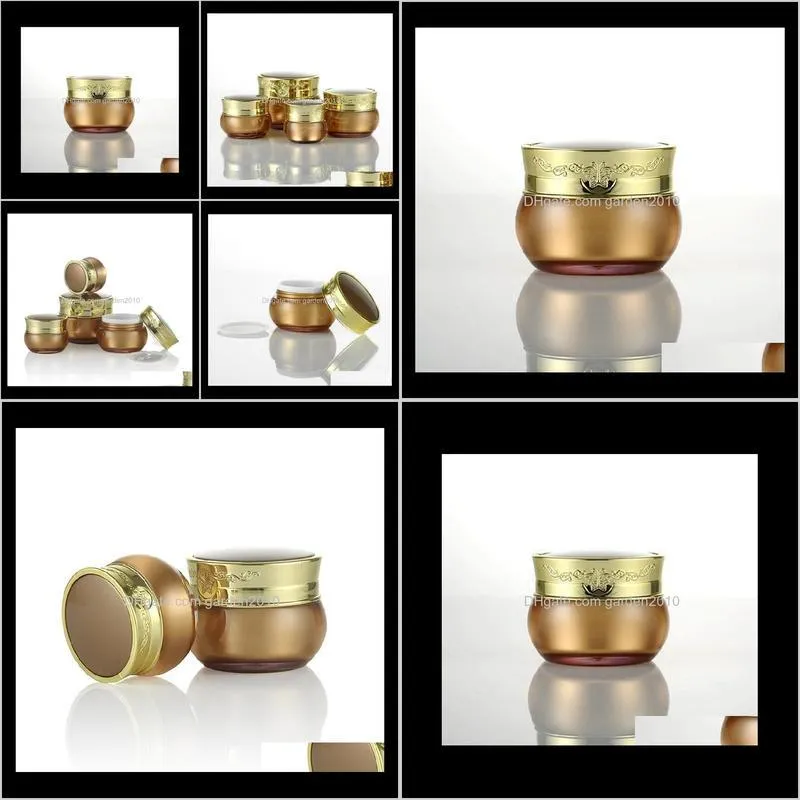 10g/15g/30g/50g cosmetic empty jar pot eyeshadow makeup face cream container bottle fashion design golden capacity