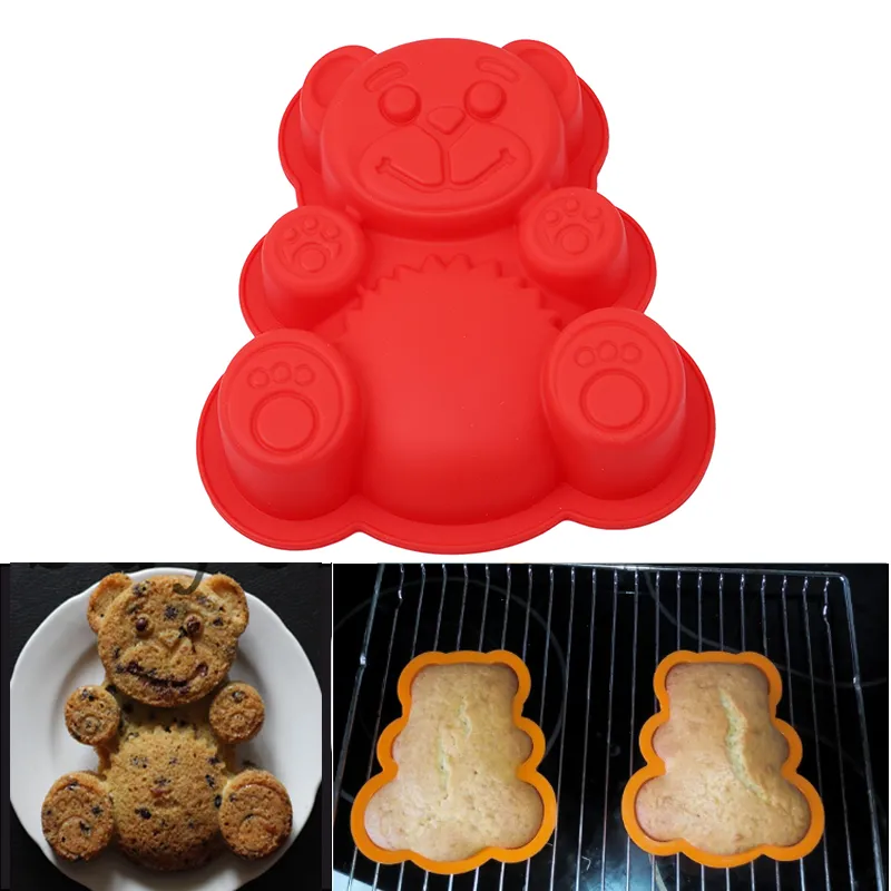 Siliconen Fondant Pan Mold DIY Cookie Lade Jelly Cutter 3D Chocolade Snijden Die Keuken Bakken Cake