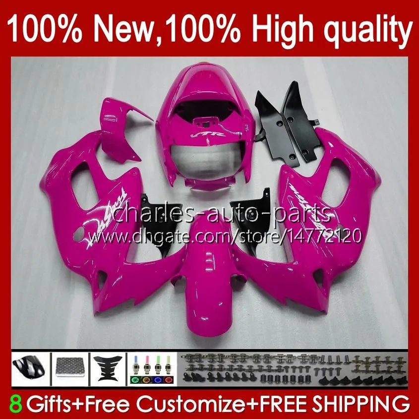 OEM-lichaam voor Honda Superhawk VTR1000F VTR-1000F 1997 1998 1999 2000 Gloss roze 01 02 03 05 51NO.142 VTR 1000 VTR1000 F 1000F 97 98 99 00 2001 2002 2003 2004 2005 Fairin