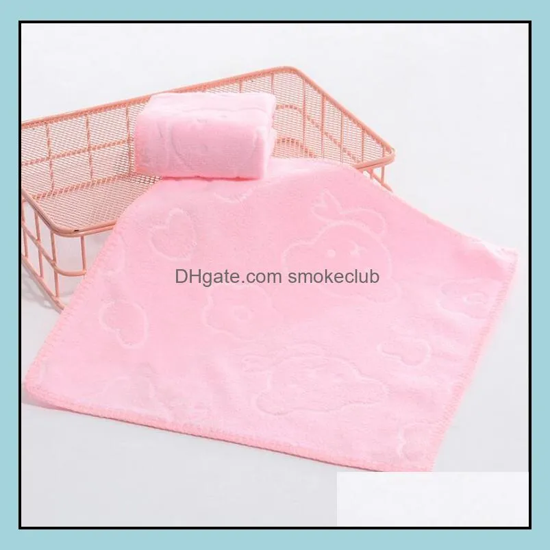 NEWHousehold Microfiber Absorbent Face Wash Towel Infant Kindergarten Thicken Embossed Cartoon Bear Printed Towels EWB7855