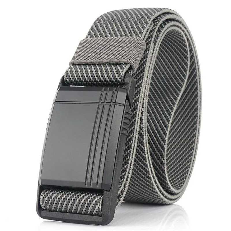 Belts Elastic Belt For Men Slide Metal Magnetic Buckle Adjustable Male Trousers Military Combat Tactical High Quality