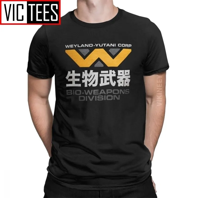 Amazing Alien Prometheus Weyland Yutani Corporation T-shirt Män Crewneck Pure Cotton T Shirt Wylnd YTN Vinter 210409