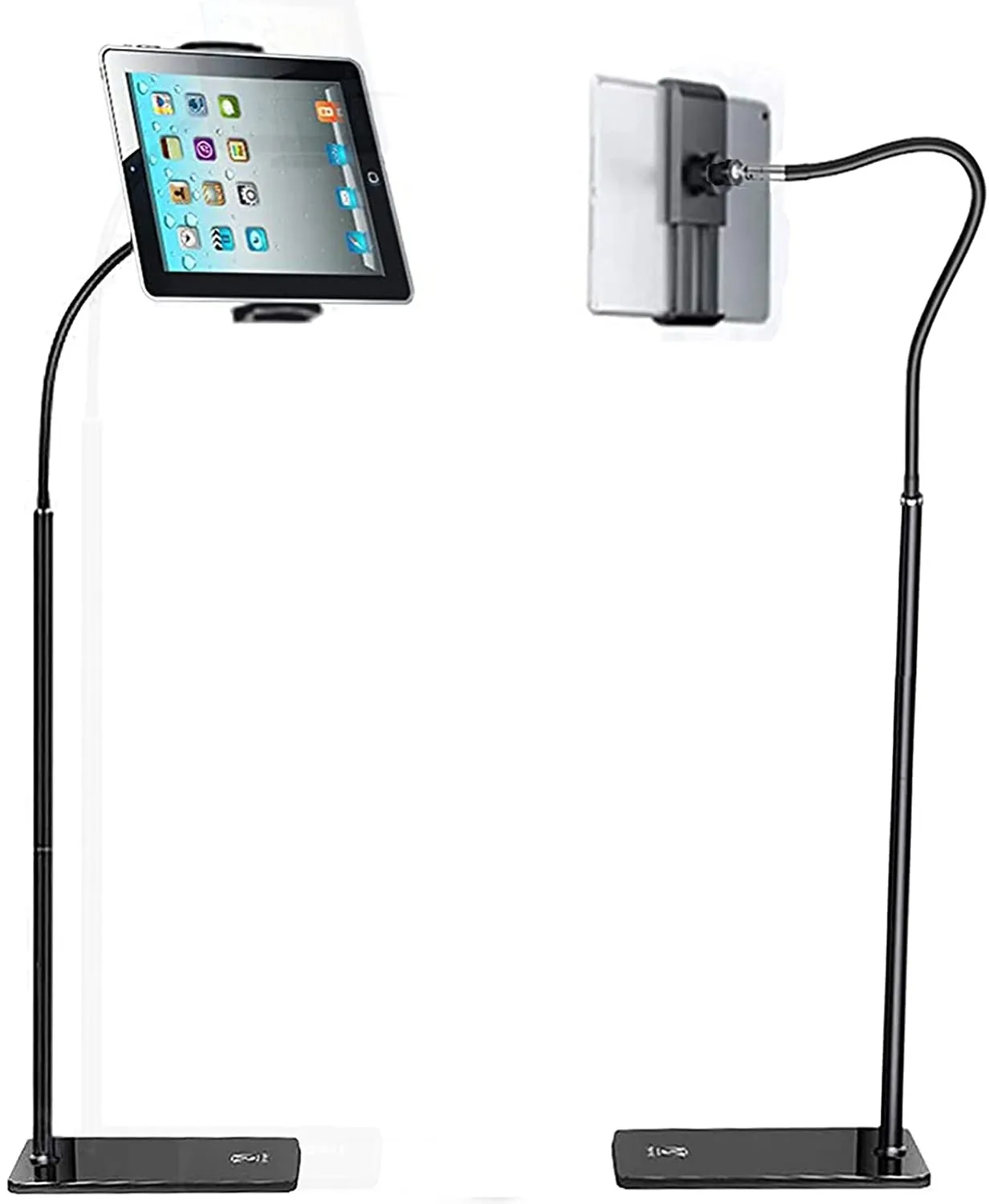Tablet Zemin Standı Ayarlanabilir, 360 Derece Dönen Tablet Tutucu Zemin Standı Esnek Ooseneck ve Telefon ve Tabletler için Sabit Taban 3.5 "- 10.6" içinde