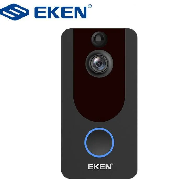 Eken V7 HD 1080P WifiスマートドアベルビデオカメラのビジュアルインターホンナイトビジョンIP無線ドアセキュリティ