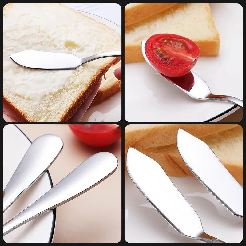 Stainless steel Utensil Cutlery Butter Knife Cheese Dessert Jam Spreader Breakfast Tool DH8567