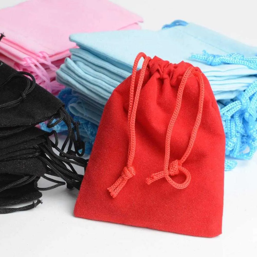  new arrival Mix Color 5x7cm Velvet Bag/Jewelry Bag/Velvet pouch for party Simple design but useful jewellery bags