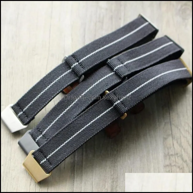 2021 TOTOTY high quality fine woven 60`s French army bands parachute bag 22MM 20MN elastic quick-drying male retro nylon Nato strap
