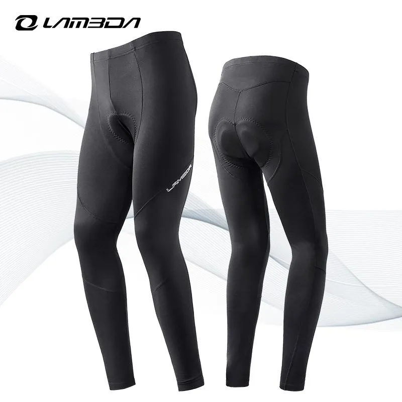 Racing Pants LAMEDA Men Long Cycling Fall/Winter Outdoor Silicone Sponge Tights Reflective With Fleece Lining