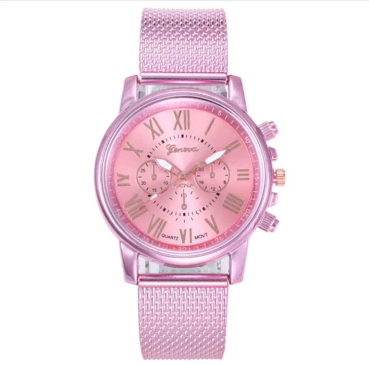 Direto da fábrica SHSHD Marca Genebra cwp Mens Watch Colorido Escolha Presente Dupla Camada Quartz Womens Relógios Plástico Malha Cinto Wristw299v