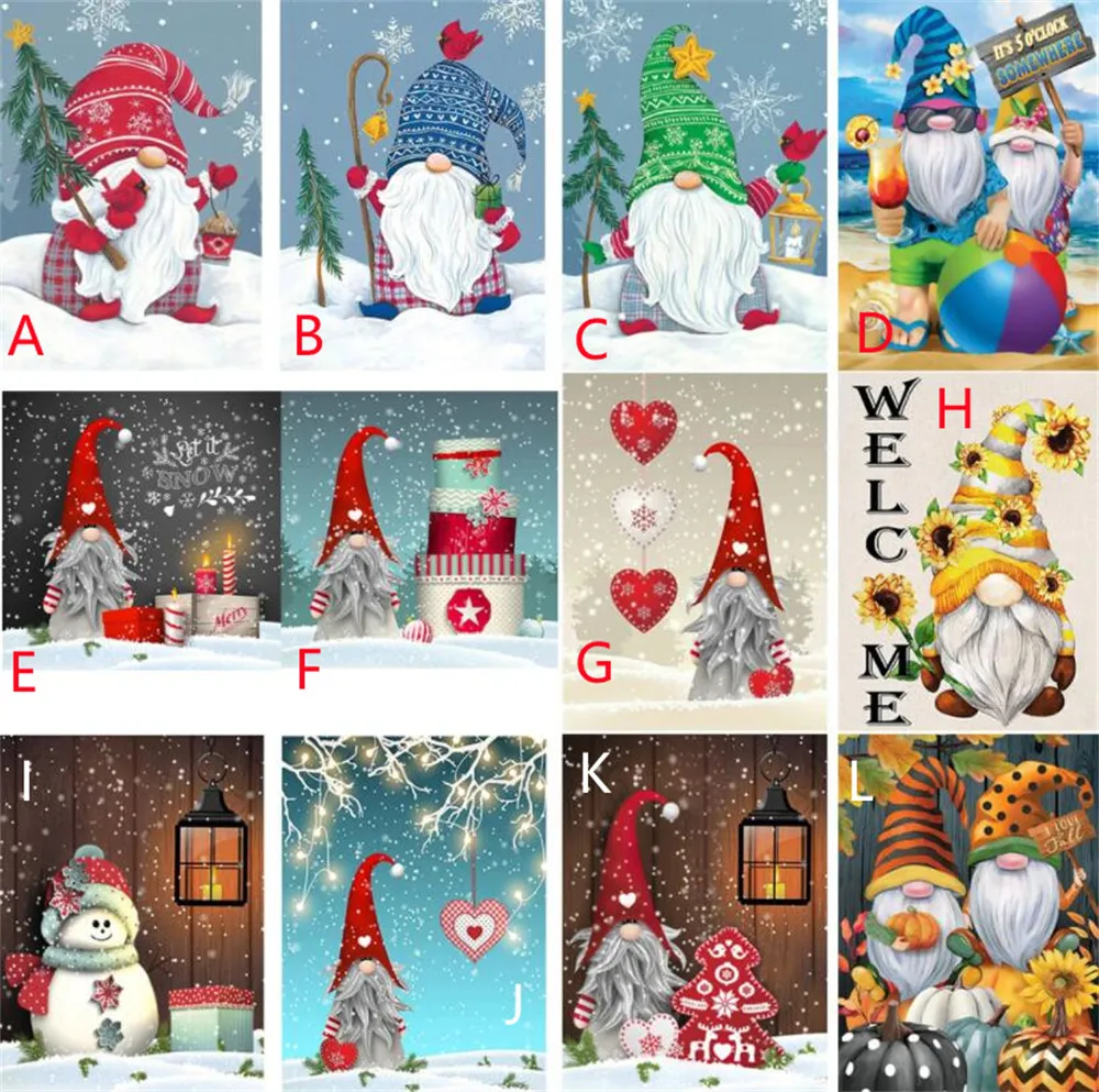 Christmas Diamond Painting Kits for Adults,DIY Full Round Drill Diamond Art  Gnome Painting Arts and Crafts for Home Wall Decor Gift 