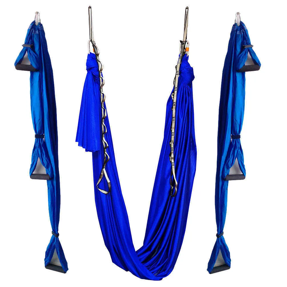 Nouveau AerialYoga Hammock Swing Trapeze Anti-Gravity Inversion Dispositif de traction aérienne Ceintures de yoga, livrées avec un lit de yoga et une poignée d'aile H1026