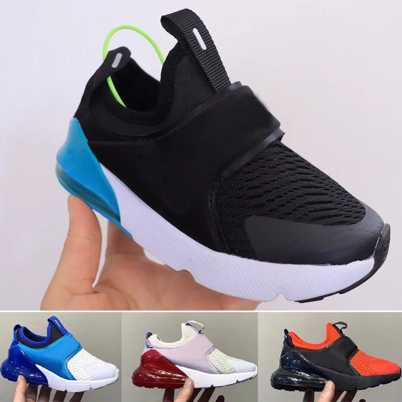 Laceless Aşırı 27C Yastık Örgü Nefes Çocuk Koşu Ayakkabıları Erkek Kız Gençlik Çocuk Spor Sneaker Boyutu 28-35