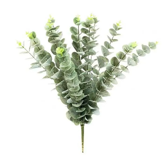 INS Eucalyptus Leaves Artificial flower Leaves Tropical Plant office/home/wedding Plants Garden Home Office Decor Fake Green Leaf