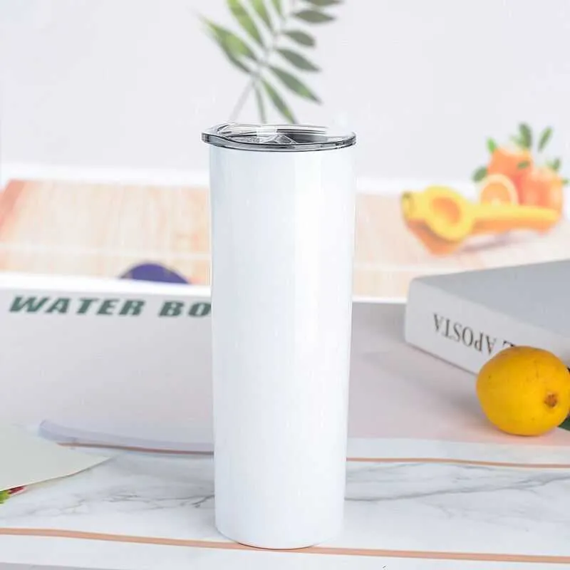 DIY Blank 20oz Sublimation Skinny Tumbler Double Wall Stainless Steel Vacuum Insulated Water Mugs For Travel