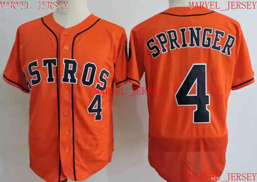 Männer Frauen Jugend George Springer Baseball-Trikots genäht, personalisieren Sie jedes beliebige Namens- und Nummerntrikot XS-5XL