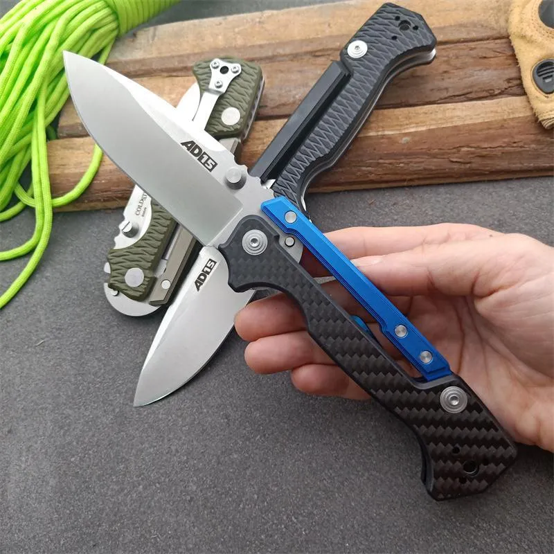 New Arrival COLD STEEL AD-15 AD15 Folding Knife Carbon Fiber Outdoor Self Defense Survival hunting Camping Pocket Knives Rescue Utility EDC Tools