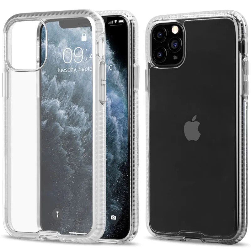 حالات هاتف واضحة تمامًا فائقة الكريستال الهجينة لـ iPhone 11 12 13 14 Pro Max XS XR 8 7 TPU غطاء مقاوم للصدمات