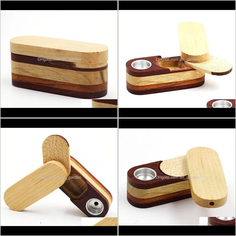 newest folding smoking wooden pipe foldable metal monkey hand tobacco cigarette pipe with storage space bowl tools accessories sn2146