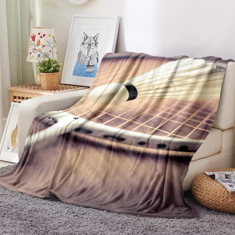 Blankets Badminton 3d Printing Blanket Premium Flannel Luxury Warm Nap Casual Cover Boy Girl Travel Bed Sheet Sofa