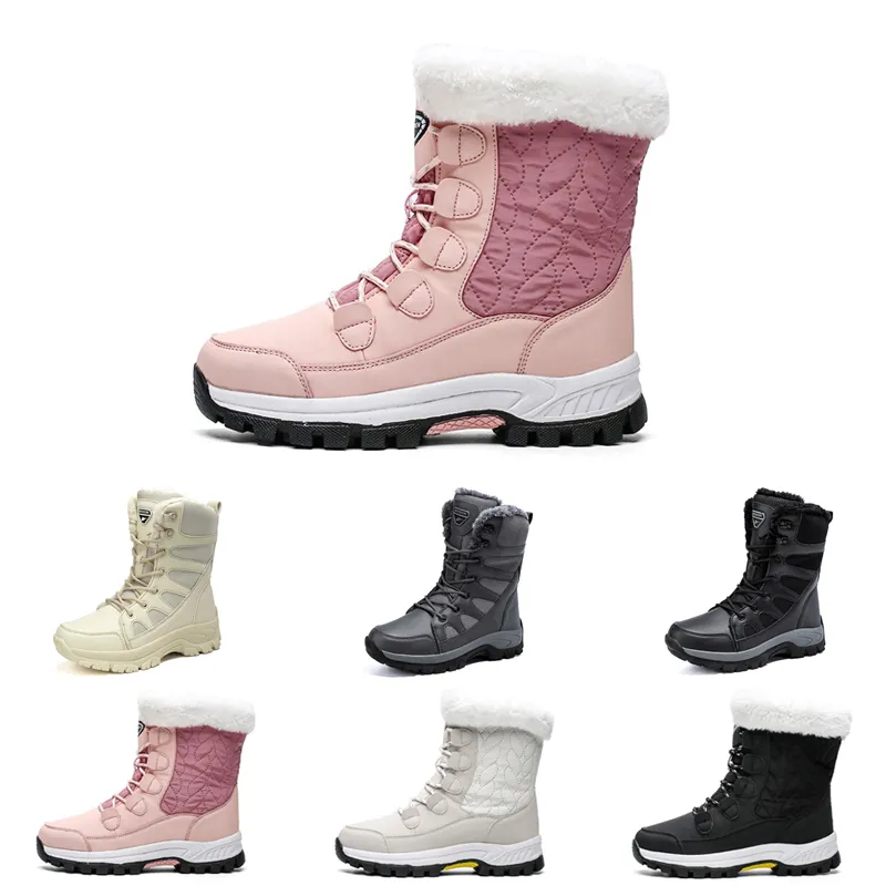 Vinter stövlar män skor kvinnor utomhus snö varm plush boot mode andas mens kvinna tränare sneakers