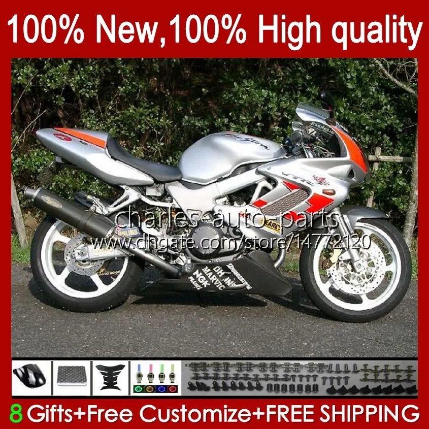 Honda VTR1000F SuperHawk VTR1000 VTR 1000 F 1000F 97 98 99 00 01 02 03 04 05 51NO.16 VTR-1000F 1997 1998 1999 2000 2001 2002 2003 2004 2005 PERSERING RED SIVERY