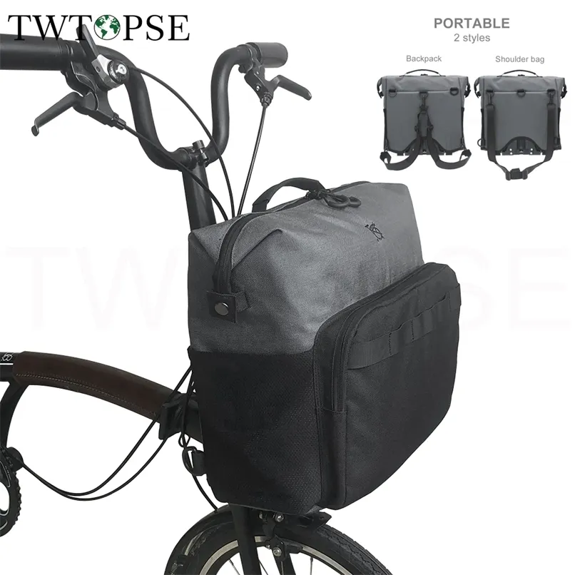 Twtopse Bike Cykel Backpack Bag för brompton Folding 3Sixty Regn Cover Shoulder Fit 3 Hål Tern Tillbehör 220222