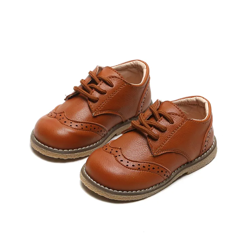 Toddler Girls Leather Casual Shoes Spring Summer Strap Children Mary Jane School Uniform Shoes for Kids Flat Dress Shoe