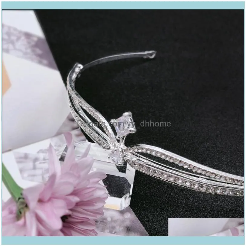 Hair Clips & Barrettes Fashion Tiara Shine Women Rhinestone Headband Bridal Princess Crystal Crown
