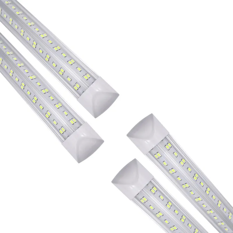 Lampadina LED 4 5 6 8 piedi Tubo T8 freddo Integrato a forma di V 4 piedi 8 piedi Lampada refrigerante per porta congelatore Lampada fluorescente da negozio Confezione da 25 AC 110-277 V USALIGHT