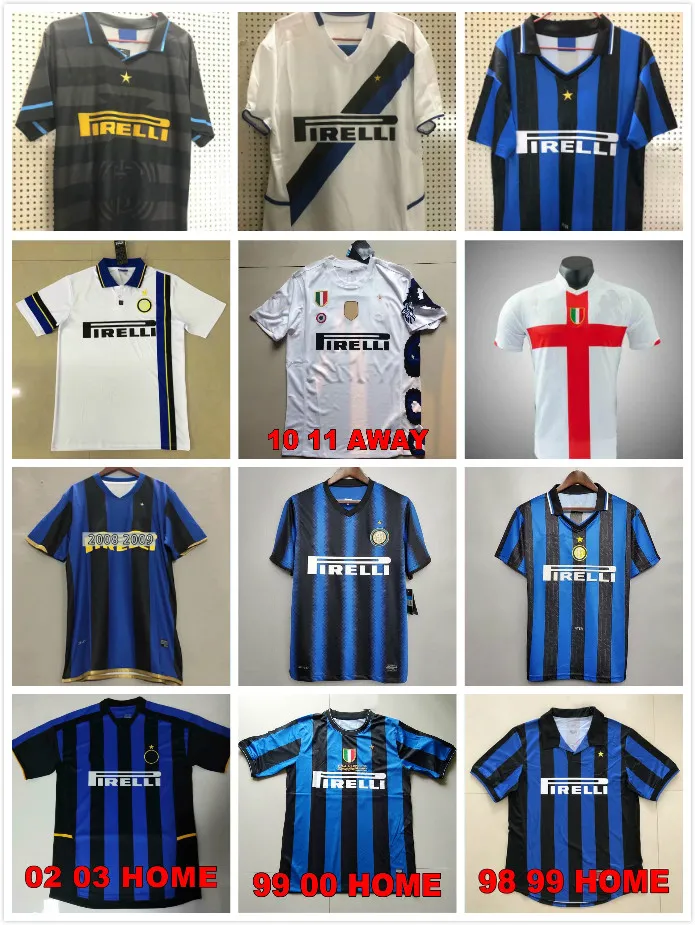 2008 2009 10 11 12 Milito J.Zanetti inter Retro Soccer jerseys 97 98 99 Djorkaeff Sneijder Milano Classic MAGLIA 2002 2003 Vintage football jersey