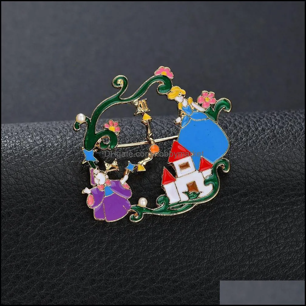 2019 Halloween Enamel Brooches Cartoon Witch pumpkin car Lapel Brooch badge Pin For Women Men Kids Fashion Jewelry accessories