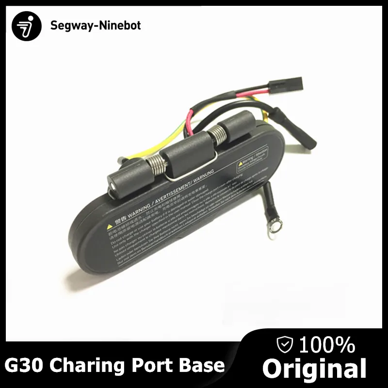 Original Smart Electric Scooter Charing Port Base Assembly för NineBot Max G30 KickScooter Skateboard ersättning