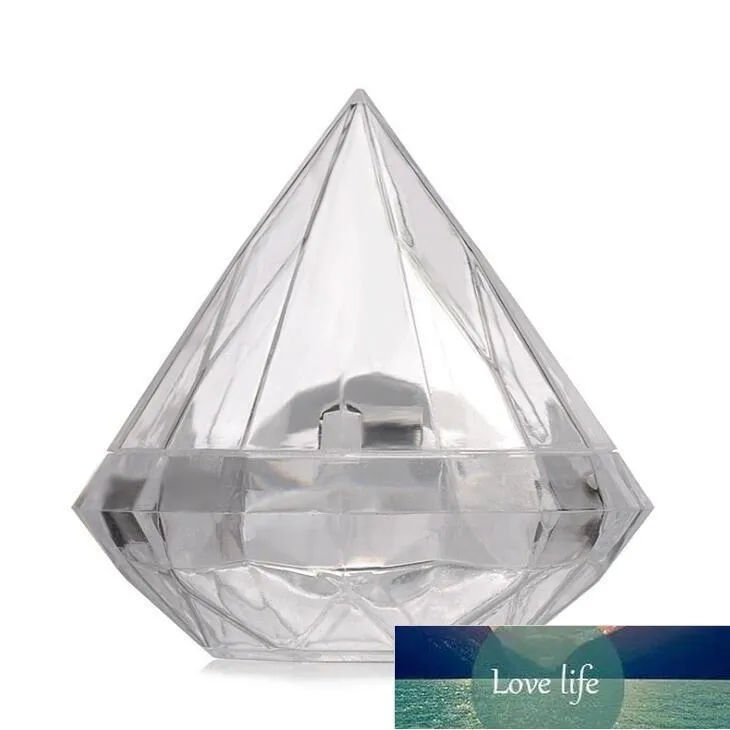 ギフトラップウェディングパーティーホームクリアダイヤモンドの形の透明なプラスチック好意の装飾キャンディーボックスLX2339工場価格の専門家のデザイン品質最新のスタイルオリジナル