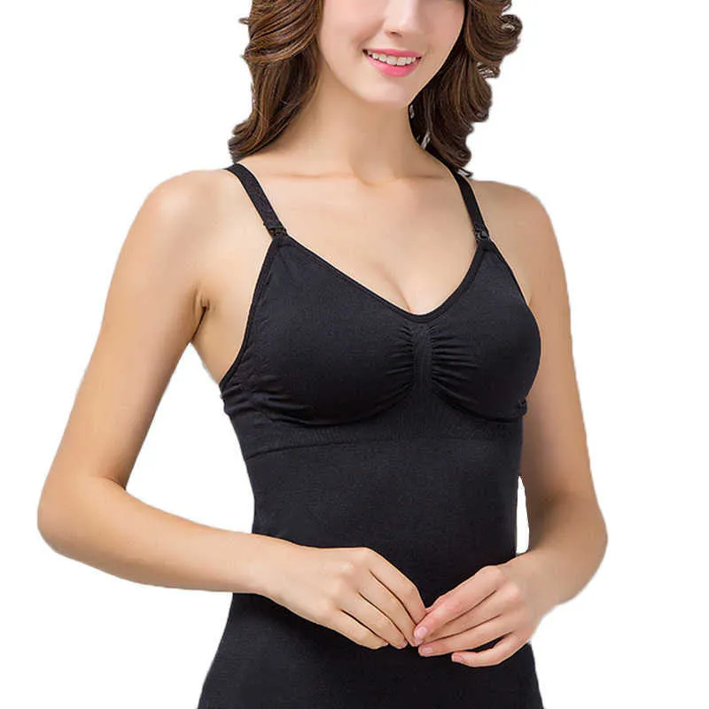 Para enfermagem sem mangas amamentando mulheres grávidas mulheres sem fio camis tanque maternidade roupas top colete q190516